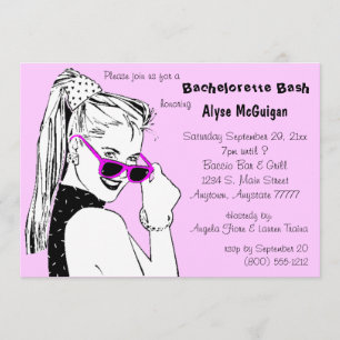 Bachelorette Bash Pink Invitation