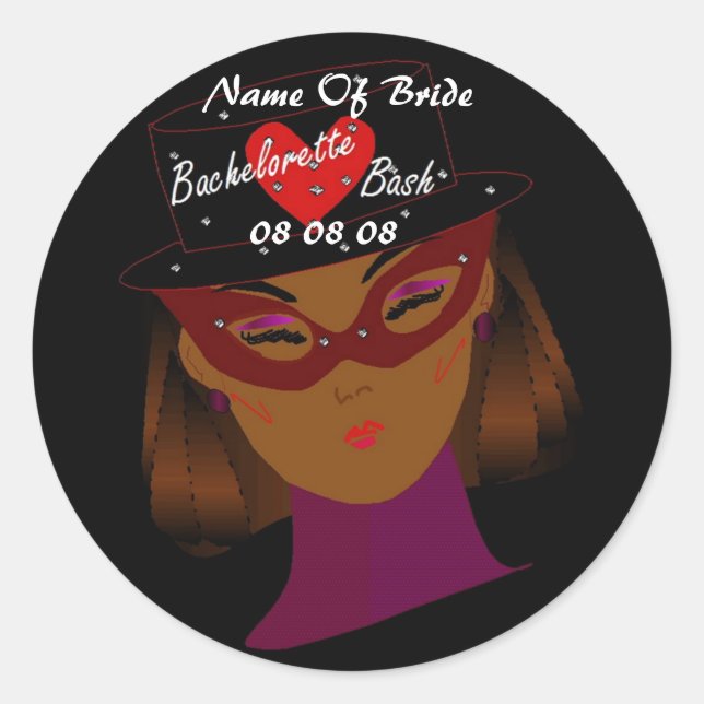 "Bachelorette Bash" Sticker - Customisable (Front)