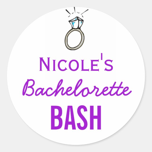 Bachelorette Bash Stickers (Front)