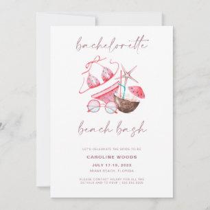 Bachelorette Beach Bash Bachelorette Party Invitation
