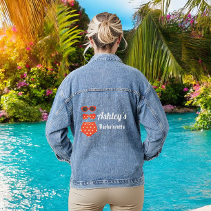 Bachelorette Beach Bikini Shower Party Denim Jacket