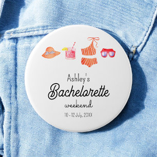 Bachelorette Beach Bikini Weekend 7.5 Cm Round Badge