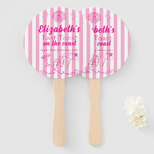 Bachelorette Beach Party Last Toast On the Coast Hand Fan