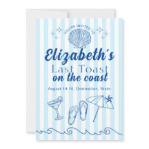 Bachelorette Beach Party Last Toast On the Coast