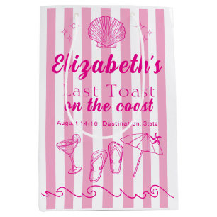 Bachelorette Beach Party Last Toast On the Coast Medium Gift Bag