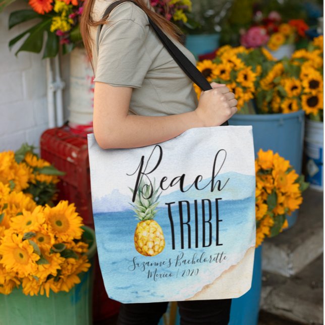Bachelorette Beach Tribe Watercolor Gift Tote Bag (Creator Uploaded)