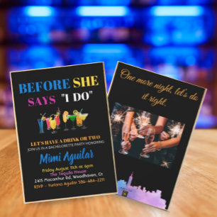 Bachelorette Before She Says I Do Invitation