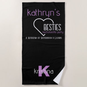 Bachelorette Besties Personalised Beach Towel