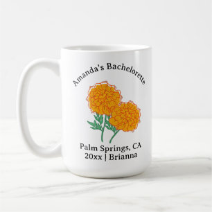 Bachelorette Birth Month Flower October Marigold Coffee Mug