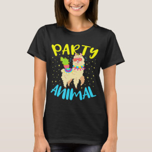 Bachelorette Birthday Party Llama Party Animal T-Shirt