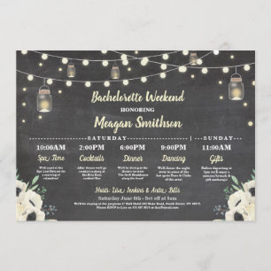 Bachelorette Bridal Shower Itinerary Fireflies Jar Program