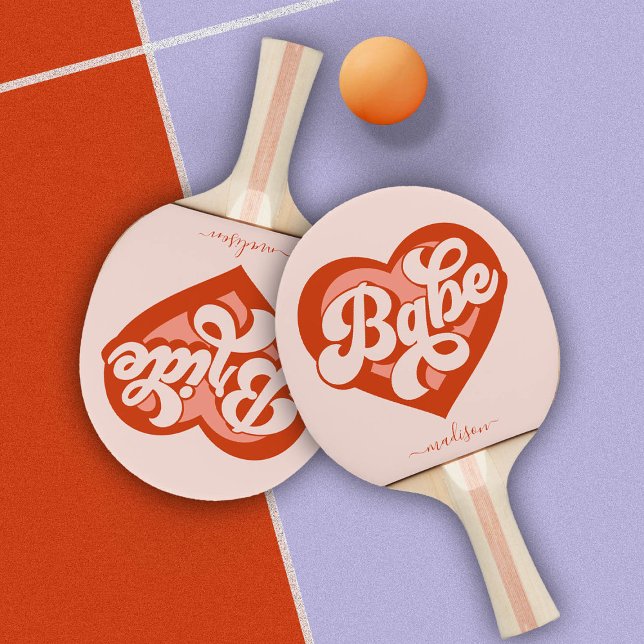 Bachelorette Bride Babe Tribe Squad Heart Ping Pong Paddle (Creator Uploaded)
