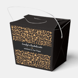 Bachelorette Bride Boujee Trendy Leopard Print Favour Box