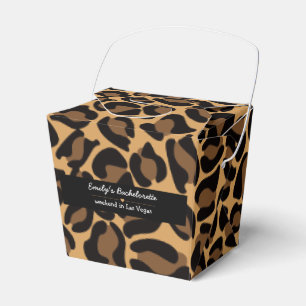 Bachelorette Bride Boujee Trendy Leopard Print Favour Box