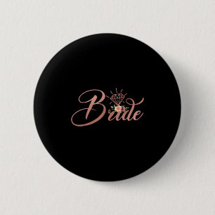 Bachelorette Bride Bridal Wedding Shower Gift Flor 6 Cm Round Badge