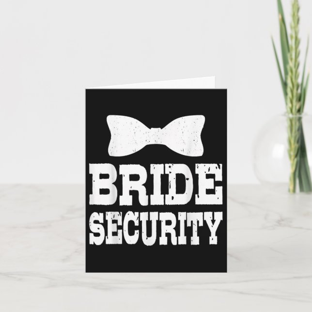 Bachelorette Bride Security Funny Kids Wedding Par Card (Front)