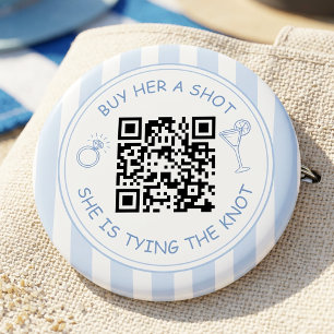 Bachelorette Buy the Bride a Drink QR Code Party 6 Cm Round Badge