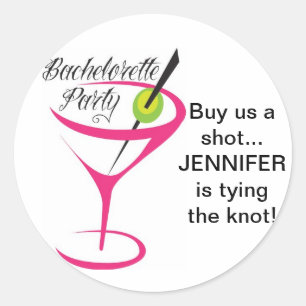 Bachelorette_Buy us a shot_Stickers Classic Round Sticker