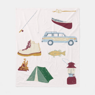 Bachelorette Camping Fleece Blanket