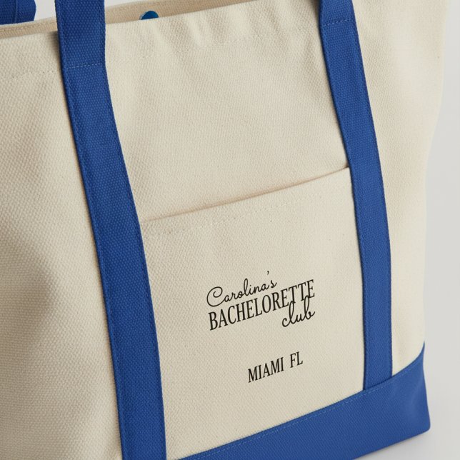 Bachelorette Club Personalised City & Bridesmaid  Tote Bag (Creator Uploaded)