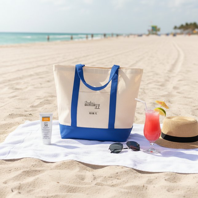 Bachelorette Club Personalized City & Bridesmaid  Tote Bag (Creator Uploaded)