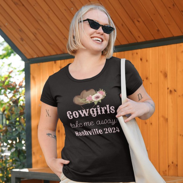 Bachelorette Cowgirl Themed Destination Nashville T-Shirt (Creator Uploaded)