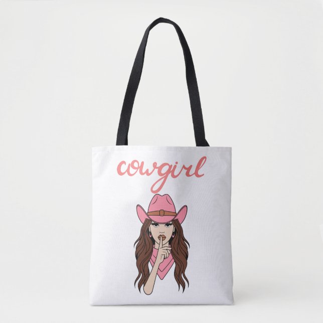bachelorette cowgirl  tote bag (Front)