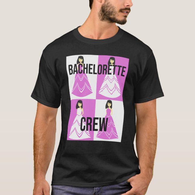 Bachelorette Crew bride evening bechlorette party  T-Shirt (Front)