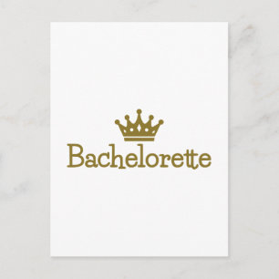 Bachelorette crown postcard