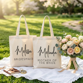 Bachelorette | Custom Name Bridesmaid Bridal Party Tote Bag