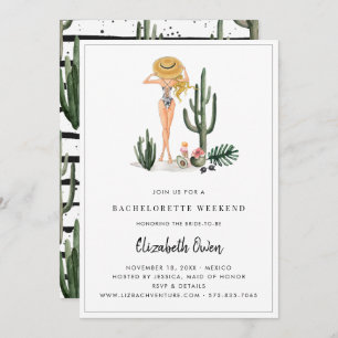 Bachelorette Destination Bikini Bridal Bash Invitation