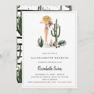 Bachelorette Destination Bikini Bridal Bash Invitation