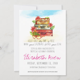 Bachelorette Destination Travel Party Invitation