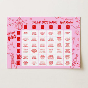 Bachelorette Dice Drinking Game Poster