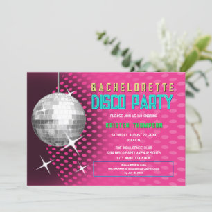 Bachelorette Disco Party Invitation
