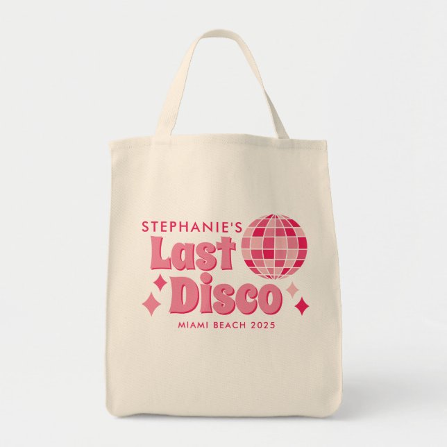 Bachelorette Disco Themed Customisable Shirts Tote Bag (Front)