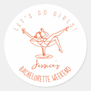 Bachelorette favour personalised sticker 