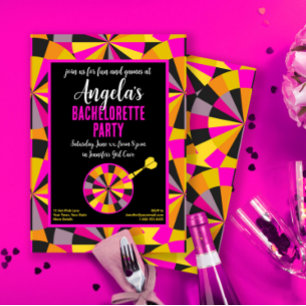 Bachelorette Game Room Girl's Theme Party Invitation