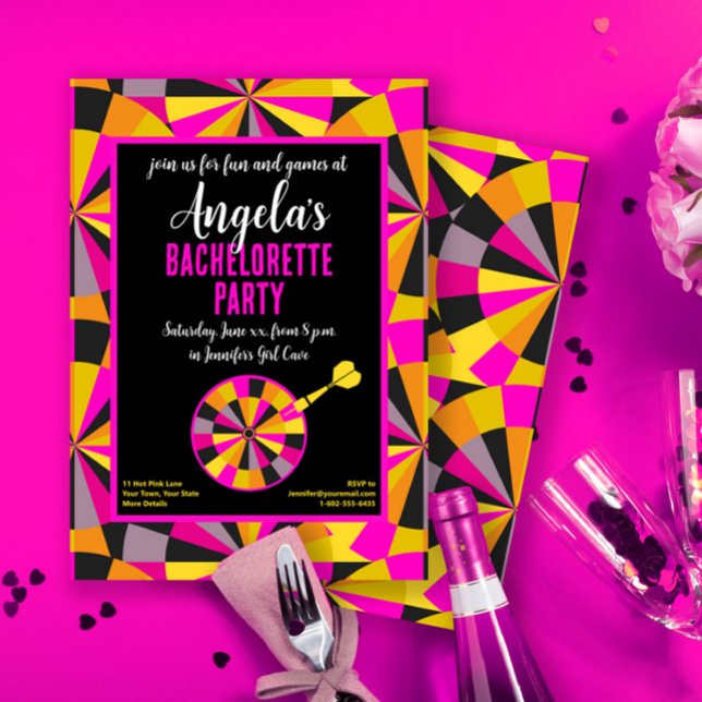 Bachelorette Game Room Girl's Theme Party Invitation (Creator Uploaded)