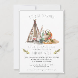 Bachelorette Glamping Camping Weekend Invitation