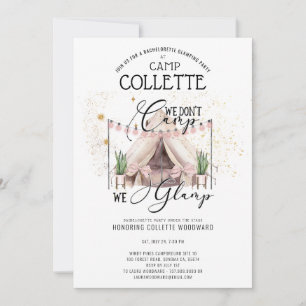 Bachelorette Glamping Party Weekend Invitation