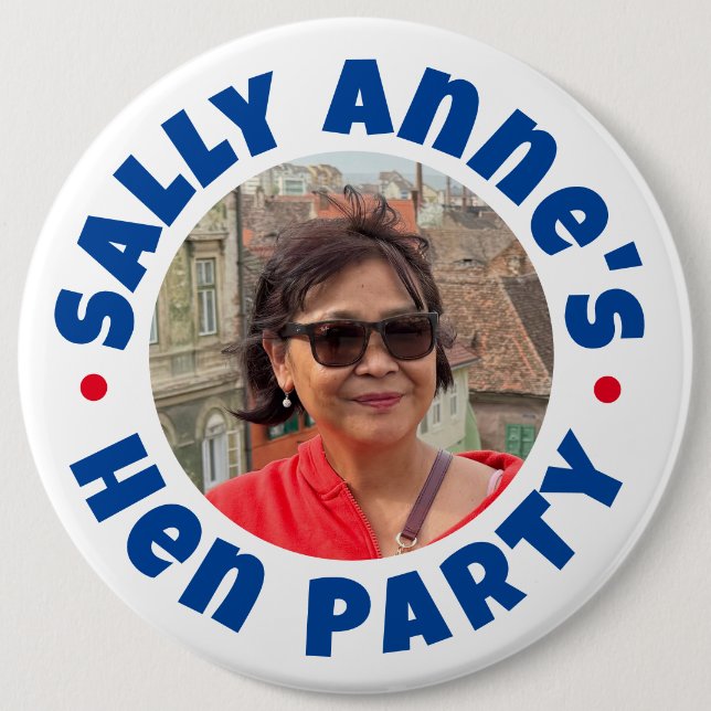 Bachelorette Hen Party Button Badge (Front)