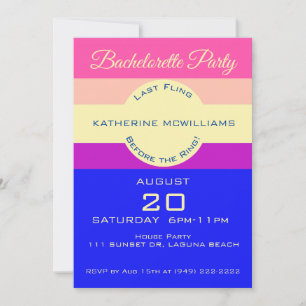 Bachelorette-Last Fling--Sunkiss Bliss-Invitation Invitation