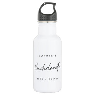 Bachelorette   Minimalist Script Modern Bridesmaid 532 Ml Water Bottle