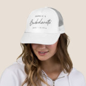 Bachelorette | Minimalist Script Modern Bridesmaid Trucker Hat (In Situ)