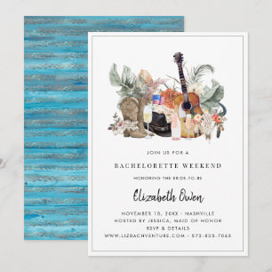 Bachelorette Nash Bash Western Cowgirl Invitation