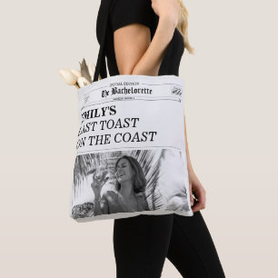 Bachelorette Newspaper Last Toast On The Coast Tote Bag