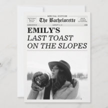 Bachelorette Newspaper Last Toast On The Slopes 