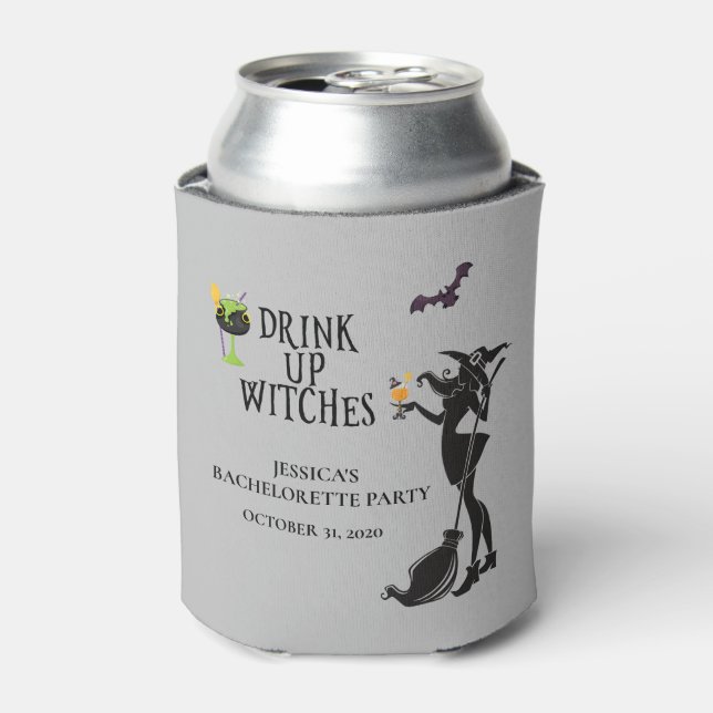 Bachelorette October Drink Up Witches Can Cooler (Can Front)