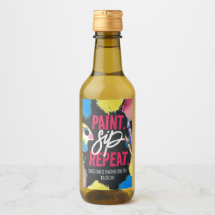 Bachelorette Paint and Sip Chalkboard Party Favour Wine Label